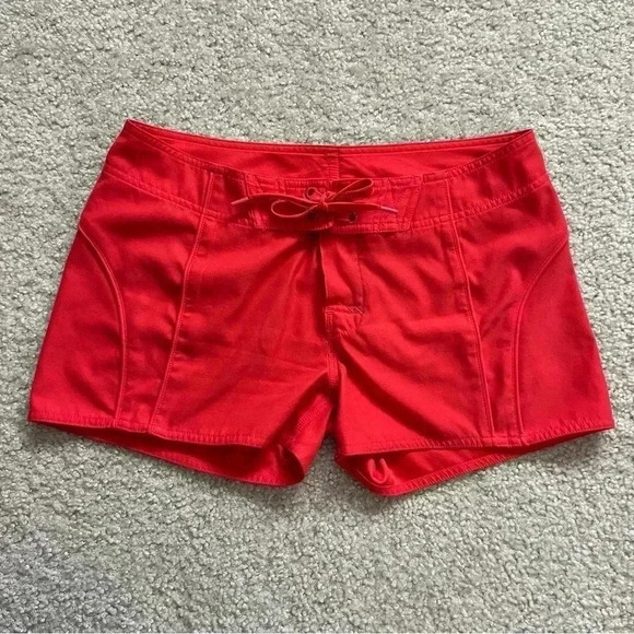 The North Face Women Swim Ocean Shorts 3” Neon Orange Size 6 Swimwear Drawstring - Picture 1 of 16